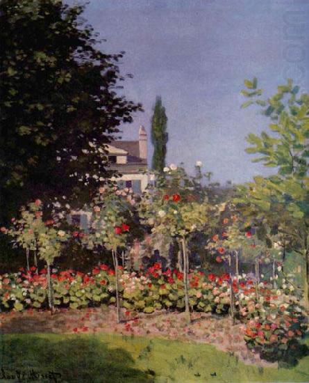 Claude Monet Flowering Garden at Sainte Adresse, china oil painting image